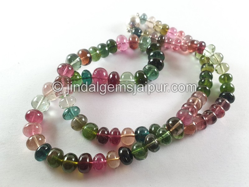 Tourmaline Smooth Roundelle Beads