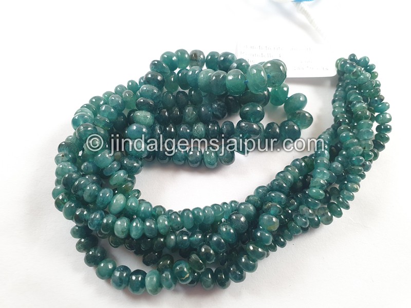 Indicolite Grandidierite Smooth Roundelle Beads