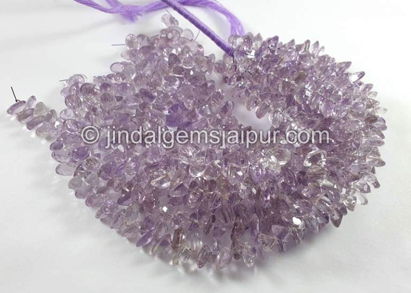 Pink Amethyst Cut Oval Small Shape Beads