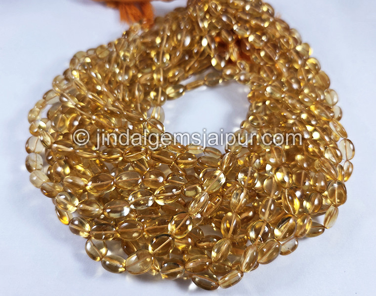 Citrine Smooth Oval Shape Beads Small