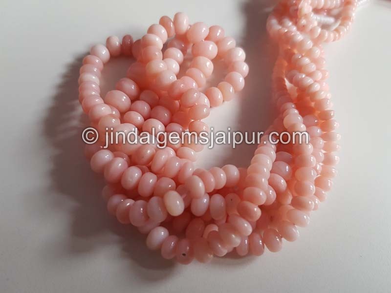 Pink Opal Smooth Roundelle Beads