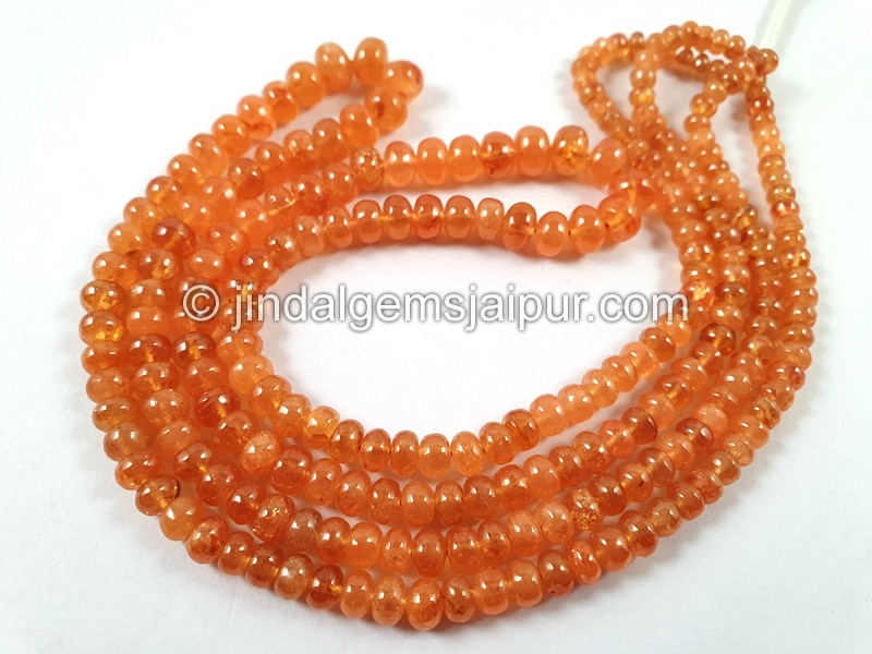 Mandarin Garnet Smooth Roundelle Beads