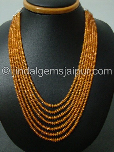 Fanta Spessartite Micro Cut Roundelle Shape Beads