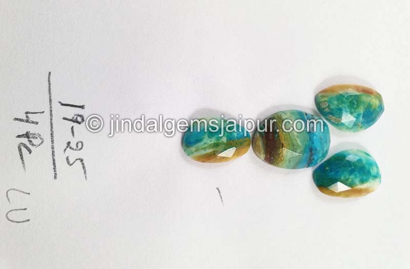 Blue Opalina Rose Cut Slices