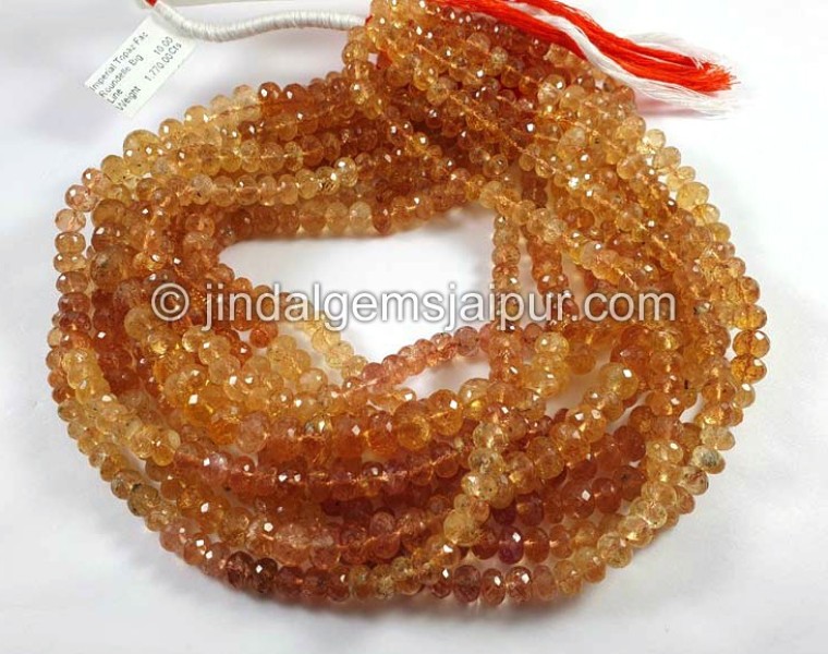 Imperial Topaz Faceted Roundelle Shape Big Beads