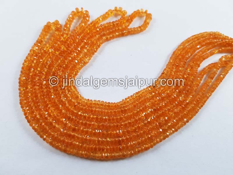 Mandarin Garnet Faceted Roundelle Beads