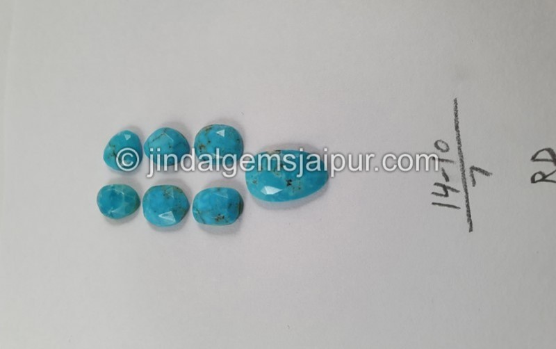 Turquoise Rose Cut Slices