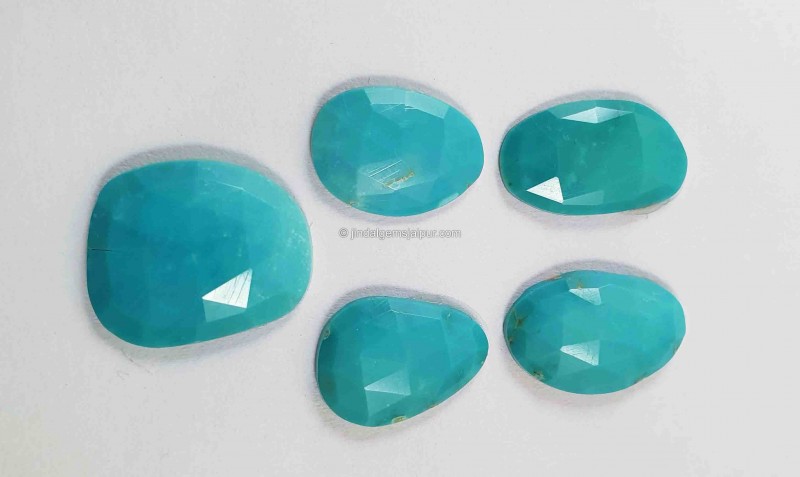Turquoise Rose cut Slices