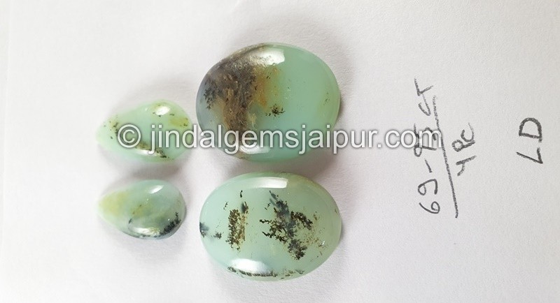 Peru Blue Opal Smooth Cabochons -- CTBLOP18