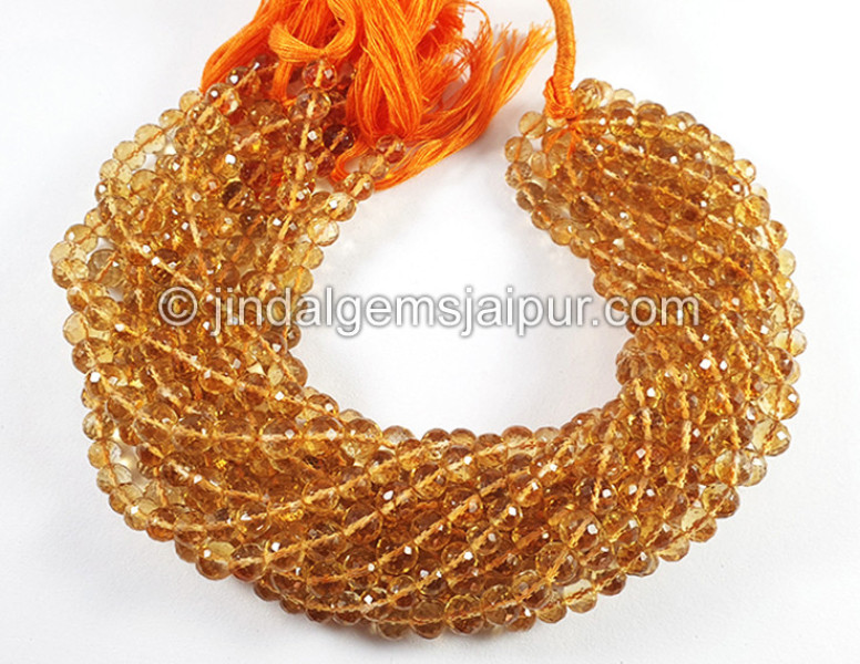 Madria Citrine Faceted Balls Shape Beads