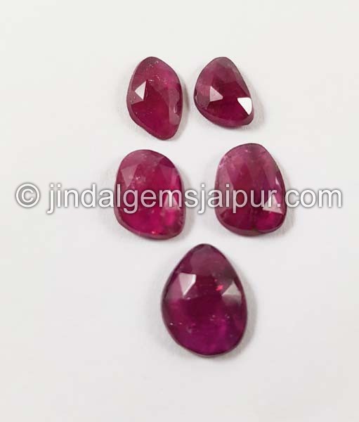 Rubellite Rose Cut Slices