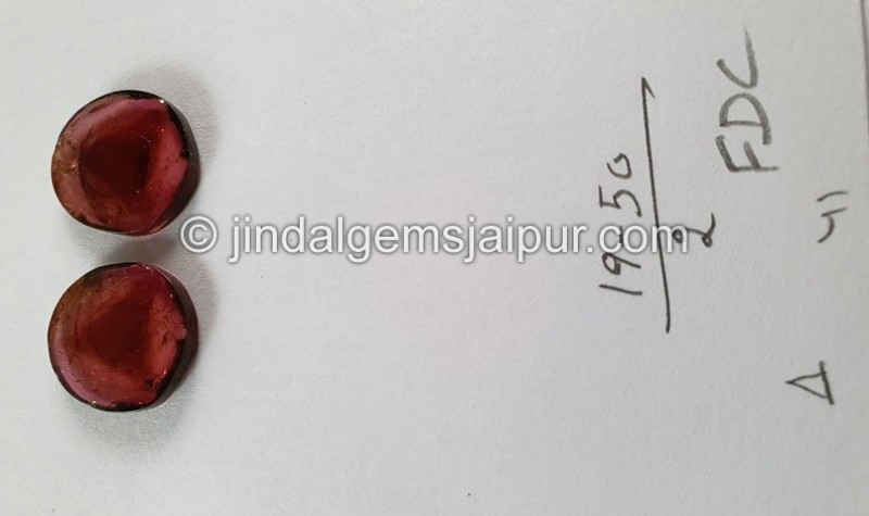 Watermelon Tourmaline Smooth Slices -- DETUR192
