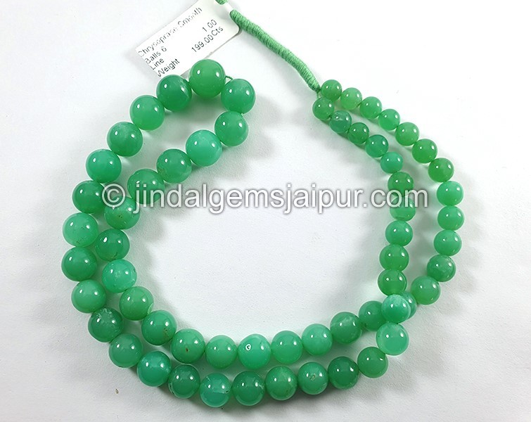 Chrysoprase Smooth Round Balls Shape Beads