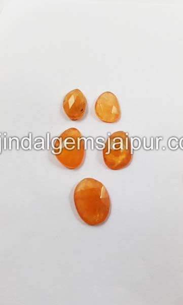 Mandarin Garnet  Rose Cut Slices
