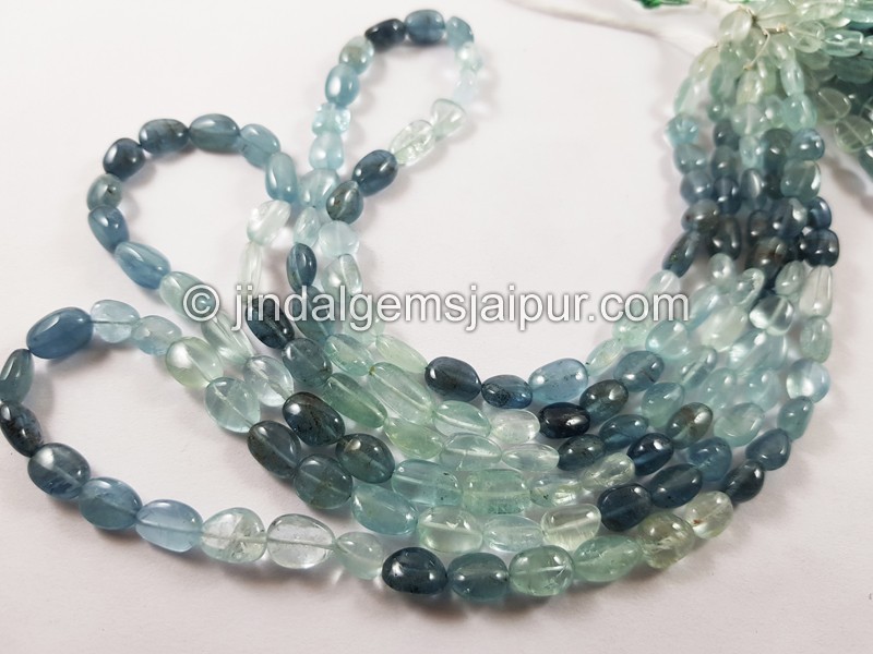 Multi Aquamarine Shaded Smooth Nuggets