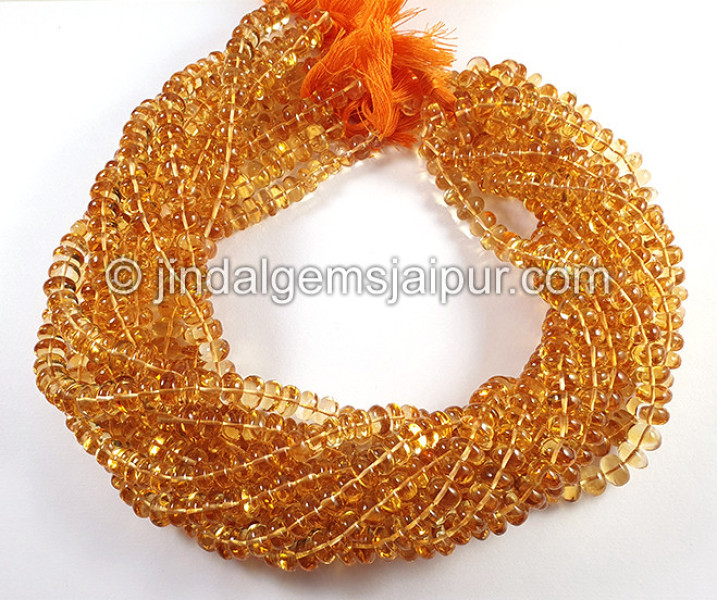 Citrine Smooth Roundelle Shape Beads