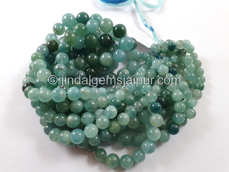 Grandidierite Shaded Smooth Round Balls Beads