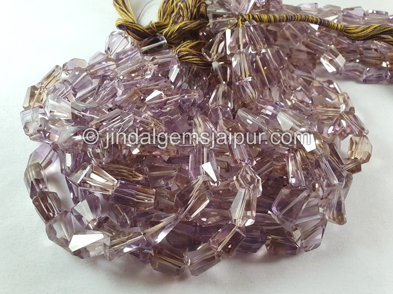 Ametrine Faceted Big Nugget Beads -- AMEA41