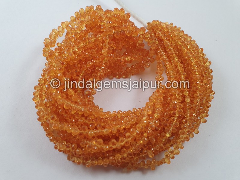 Mandarin Garnet Faceted Drop Beads
