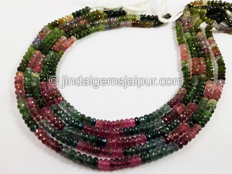 Tourmaline Faceted Roundelle Beads