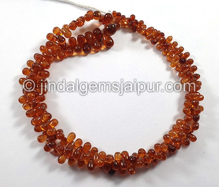 Mandarin Garnet Smooth Drops Shape Beads