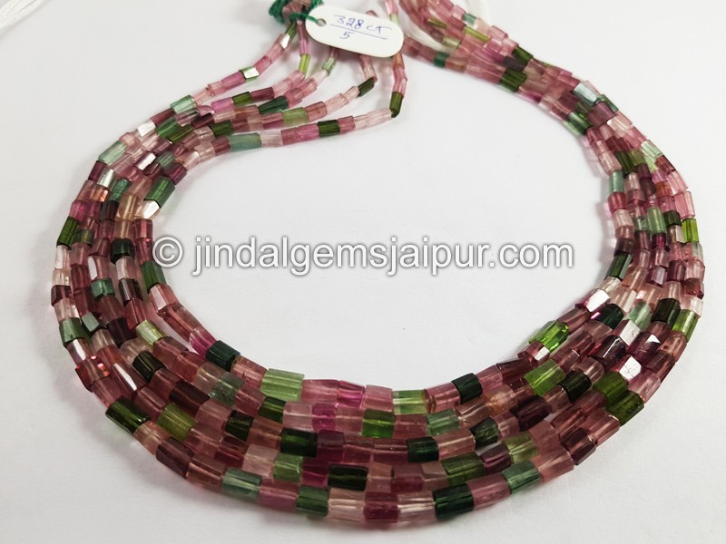 Tourmaline Step Cut Pipe Beads
