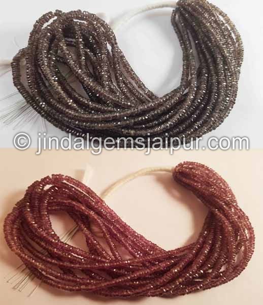 Colour Change Garnet Far Faceted Tyre Beads