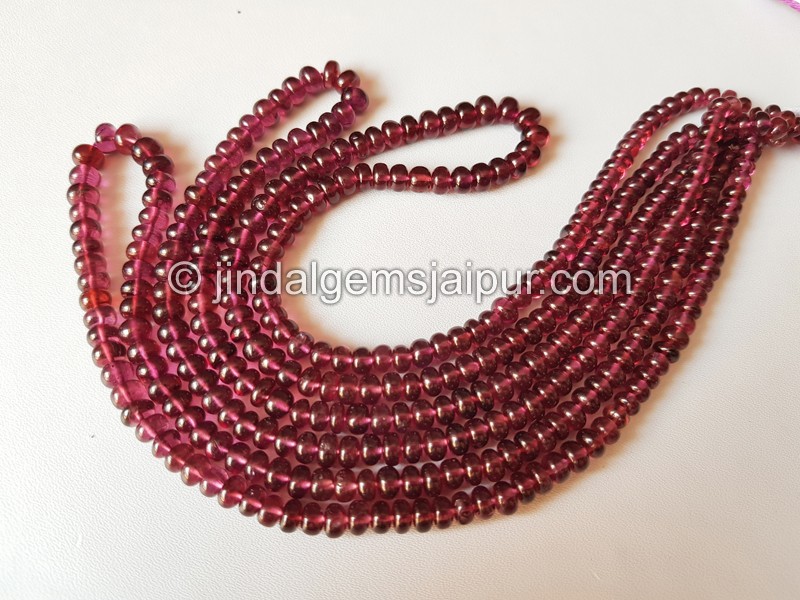 Rhodolite Garnet Smooth Roundelle Beads