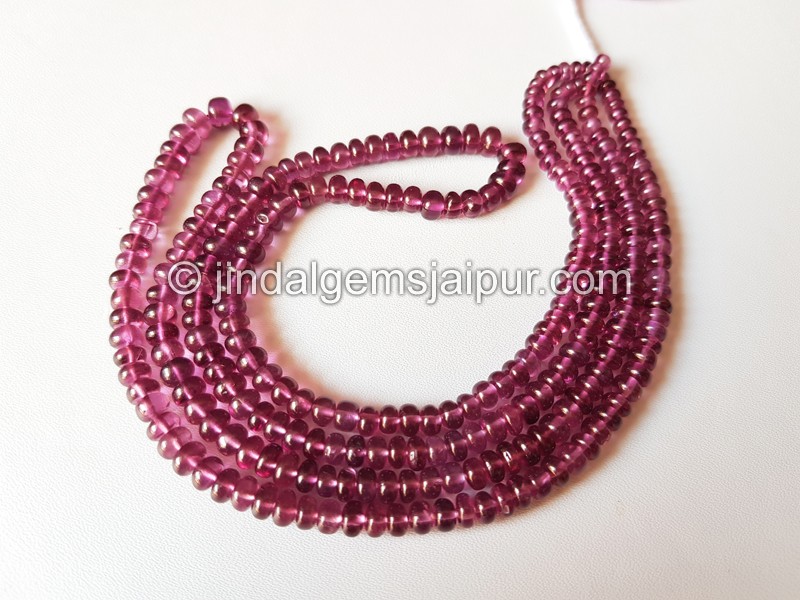 Purple Rhodolite Garnet Smooth Roundelle Beads