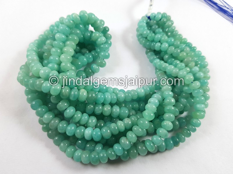 Amazonite Smooth Roundelle Beads