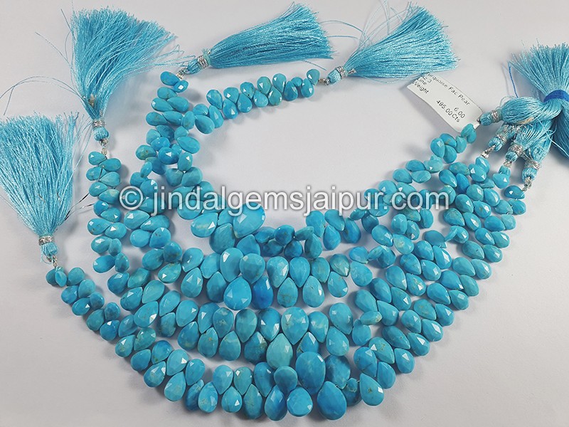 Turquoise Faceted Pear Shape Beads