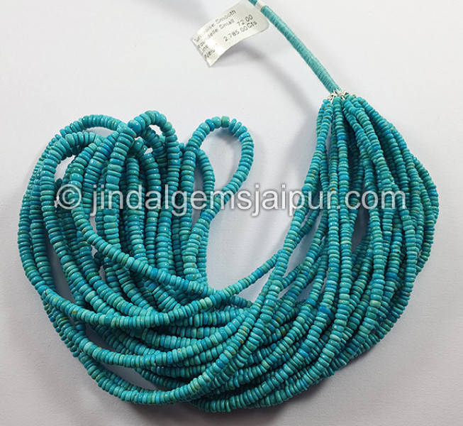 Turquoise Smooth Roundelle Shape Beads