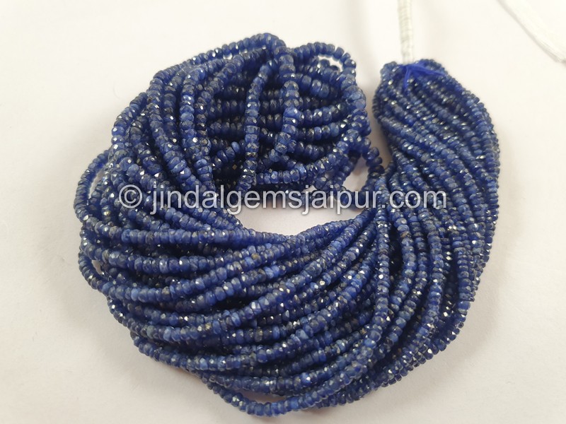 Blue Sapphire Faceted Roundelle Beads