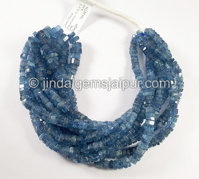 Santa Maria Aquamarine Cut Bolt Shape Beads