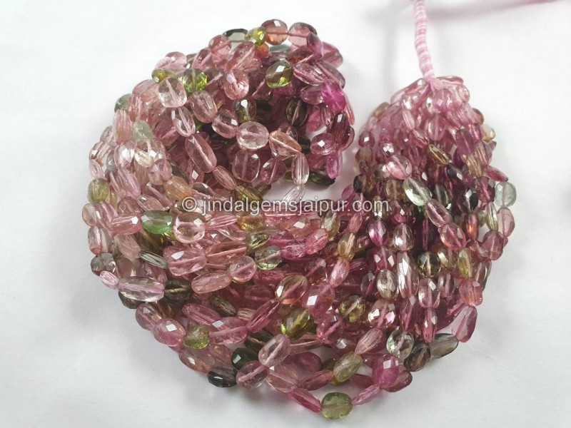 Tourmaline Faceted Oval Beads