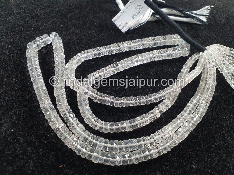 Petalite Faceted Tyre Shape Beads