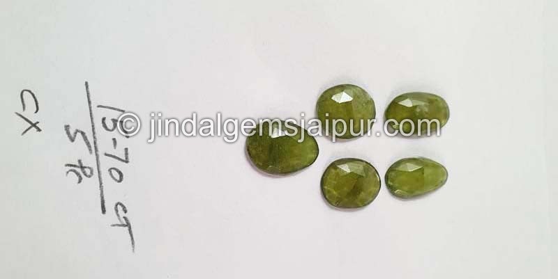 Vesuvianite Rose Cut Slices -- DEVSVT1