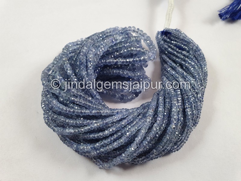 Blue Sapphire Faceted Roundelle Beads