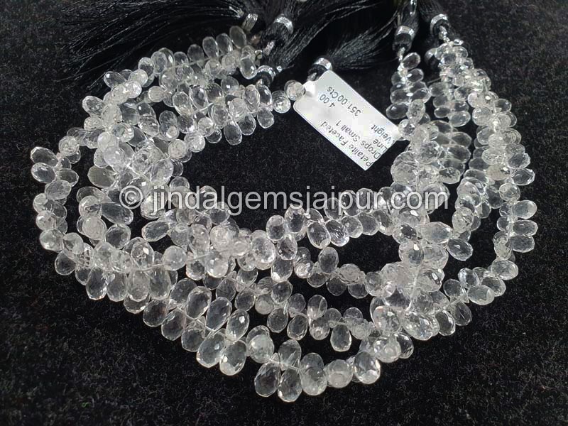 Petalite Faceted Drops Shape Beads