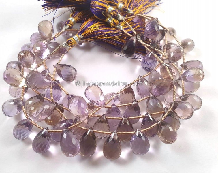 Ametrine Far Faceted Drop Beads