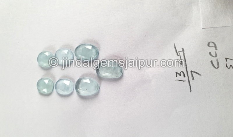 Milky Aquamarine Rose Cut Slices -- DEAQMA136