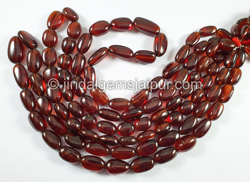 Hessonite Smooth Nuggets Shape Beads