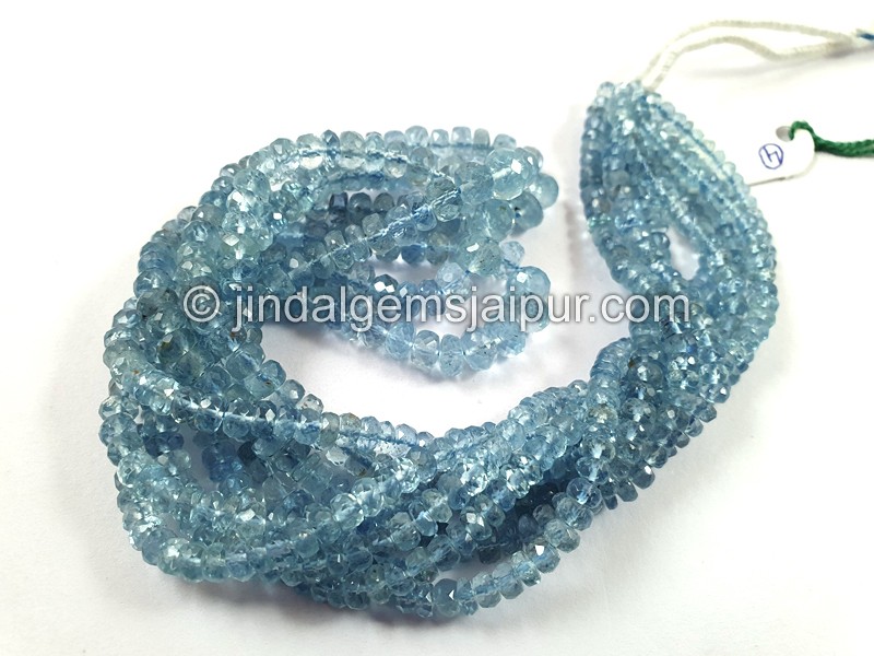 Santa Maria Aquamarine Far Faceted Roundelle Beads