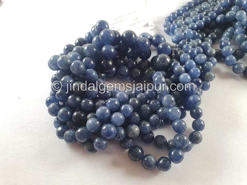 Blue Sapphire Smooth Round Balls Beads
