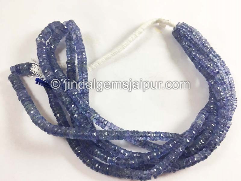 Tanzanite Faceted Tyre Beads