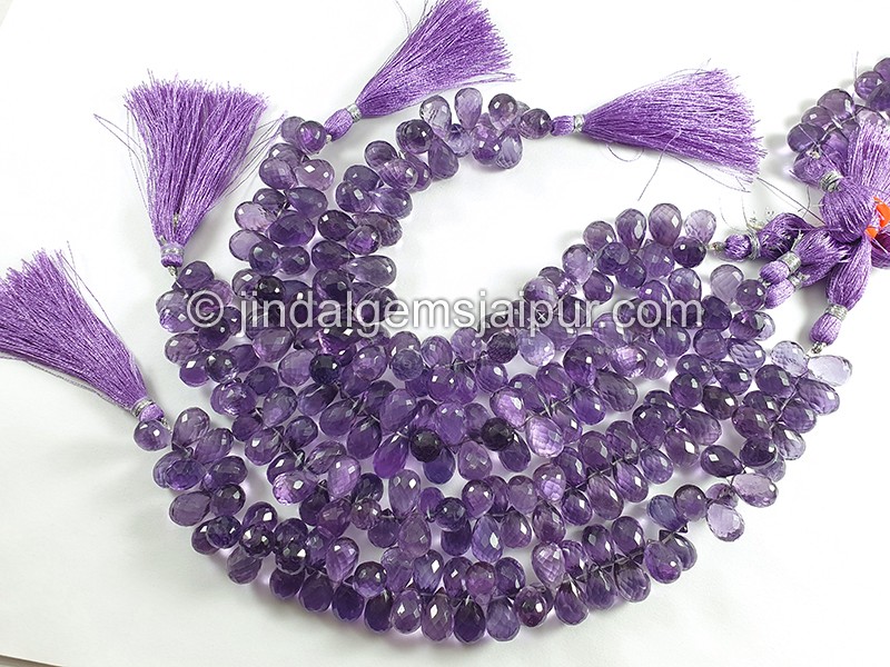 Amethyst Faceted Drops Shape Big Beads