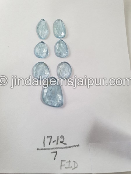 Aquamarine Rose Cut Slices