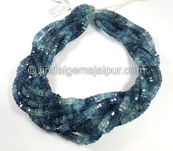 Santa Maria Aquamarine Cut Bolt Shape Beads