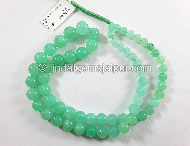 Chrysoprase Smooth Round Balls Shape Beads