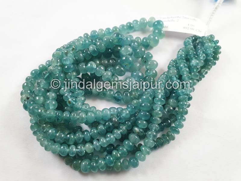 Blue Grandidierite Smooth Roundelle Beads